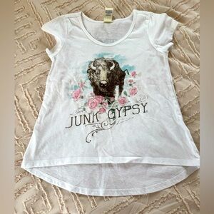 Junk gypsy kids t shirt, size 5t. Worn once